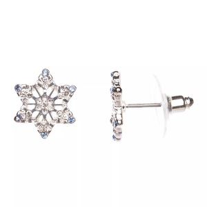 LC Lauren Conrad | Openwork Snowflake Stud Earring Silver / Blue NEW WITH TAGS!